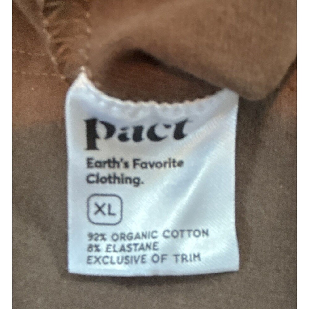 PACT Organic Cotton Wide Leg Lounge Pants XL / Brown Knit / High Rise / Comfort - Picture 9 of 9